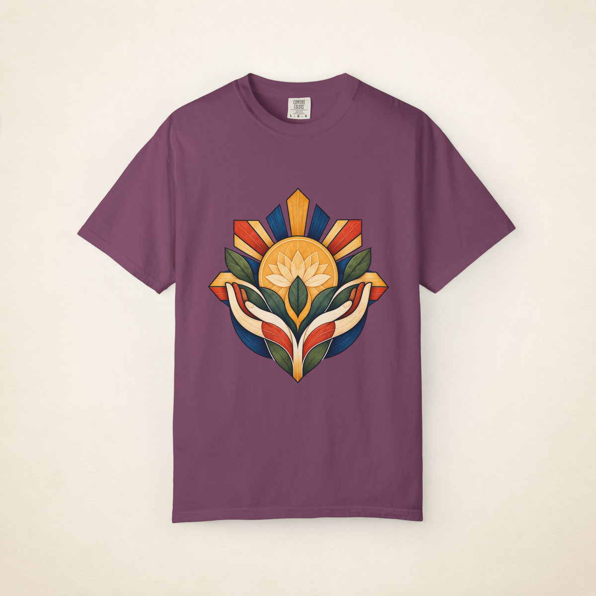 MadeInPinas ALALAY — Filipino Heritage Heavyweight Tee in Berry, front view