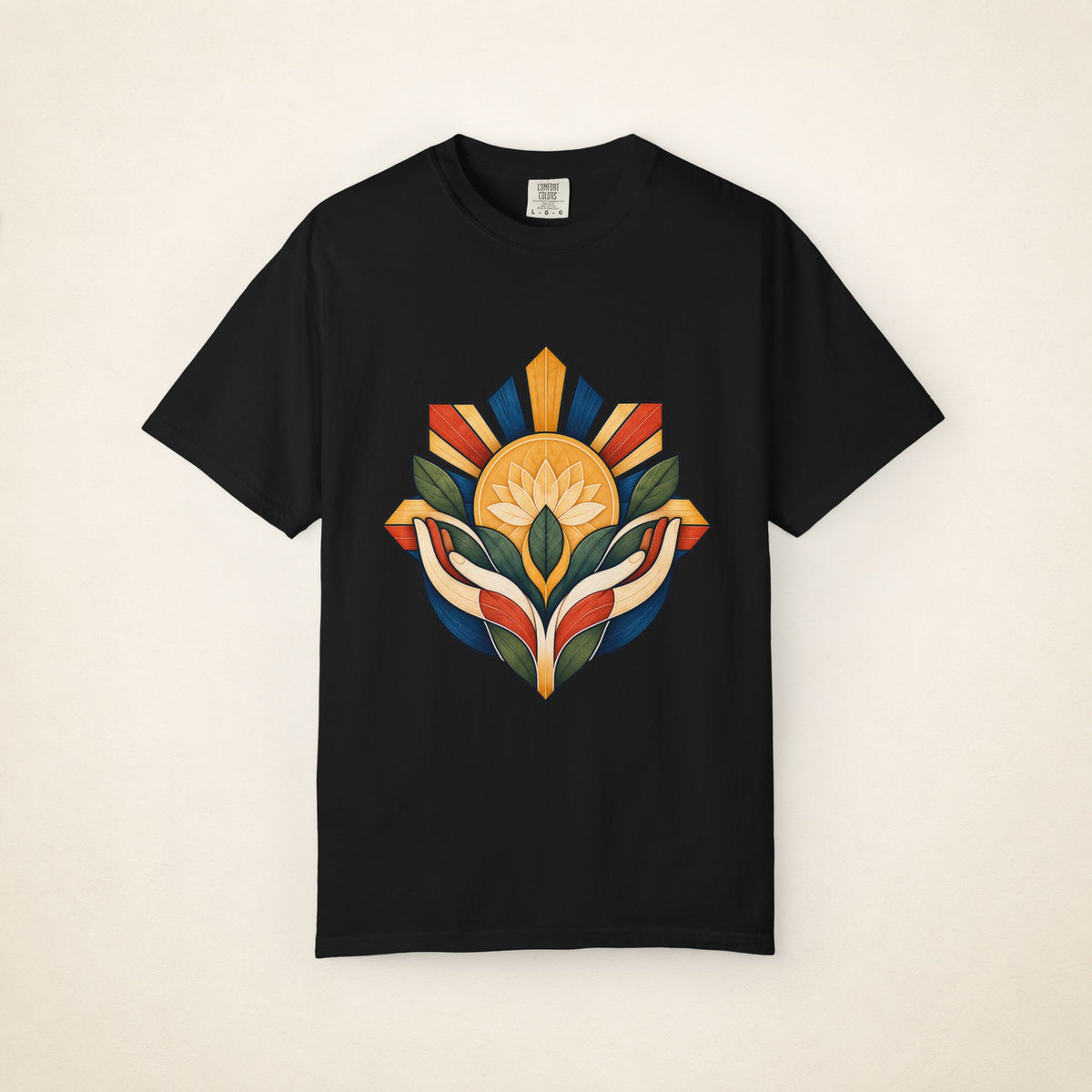 MadeInPinas ALALAY — Filipino Heritage Heavyweight Tee in Black, front view