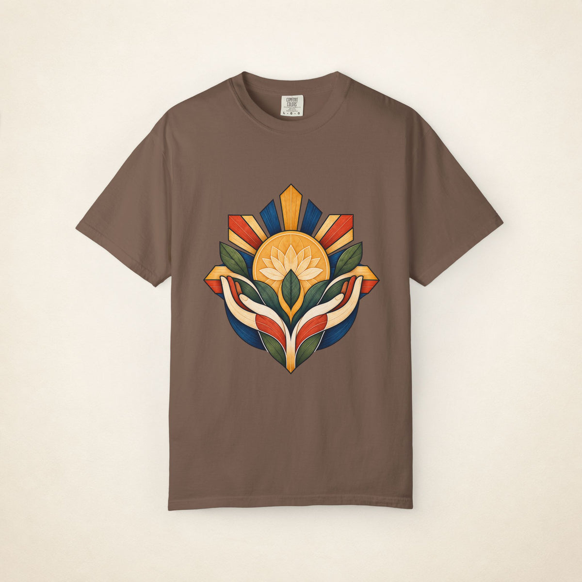 MadeInPinas ALALAY — Filipino Heritage Heavyweight Tee in Espresso, front view