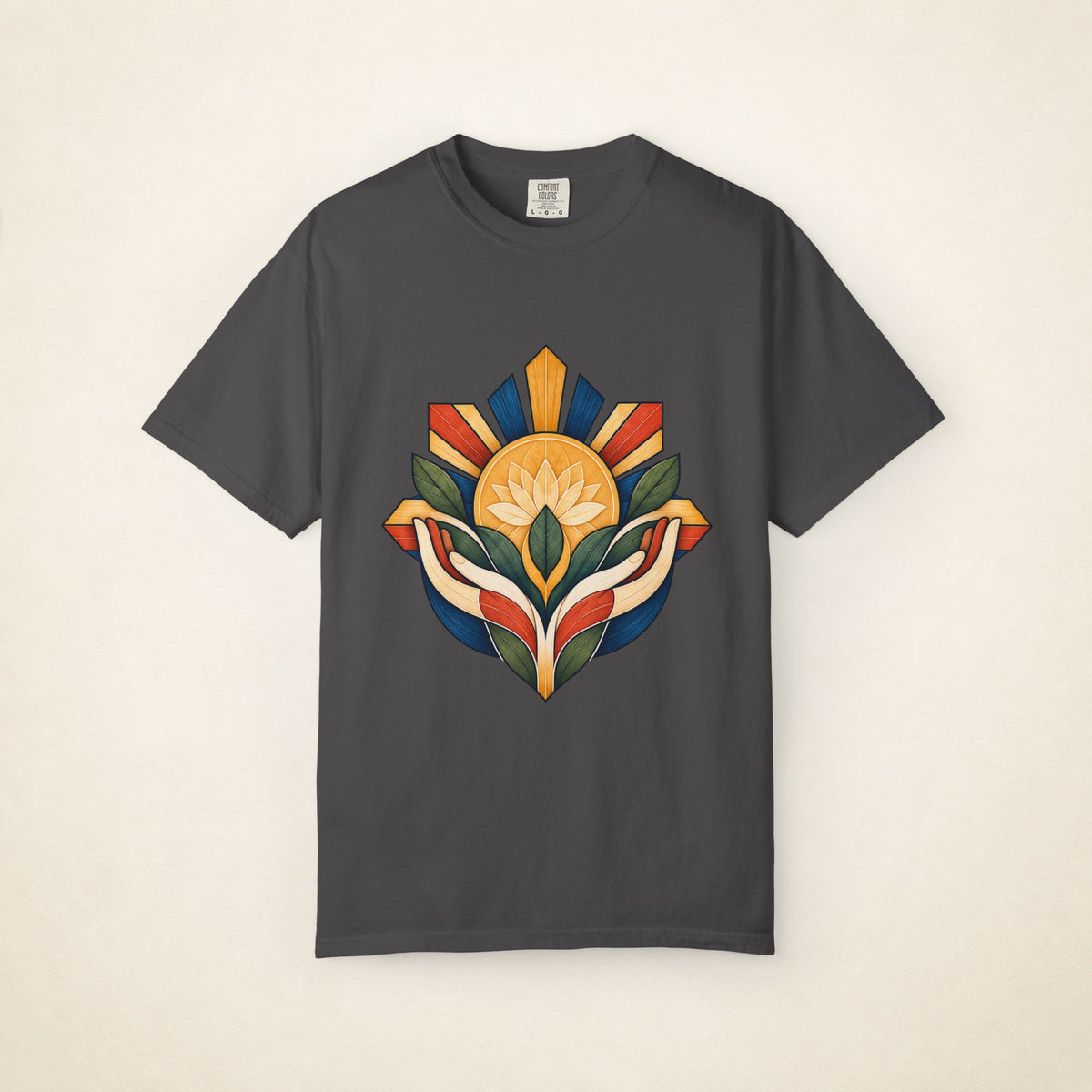 MadeInPinas ALALAY — Filipino Heritage Heavyweight Tee in Graphite, front view