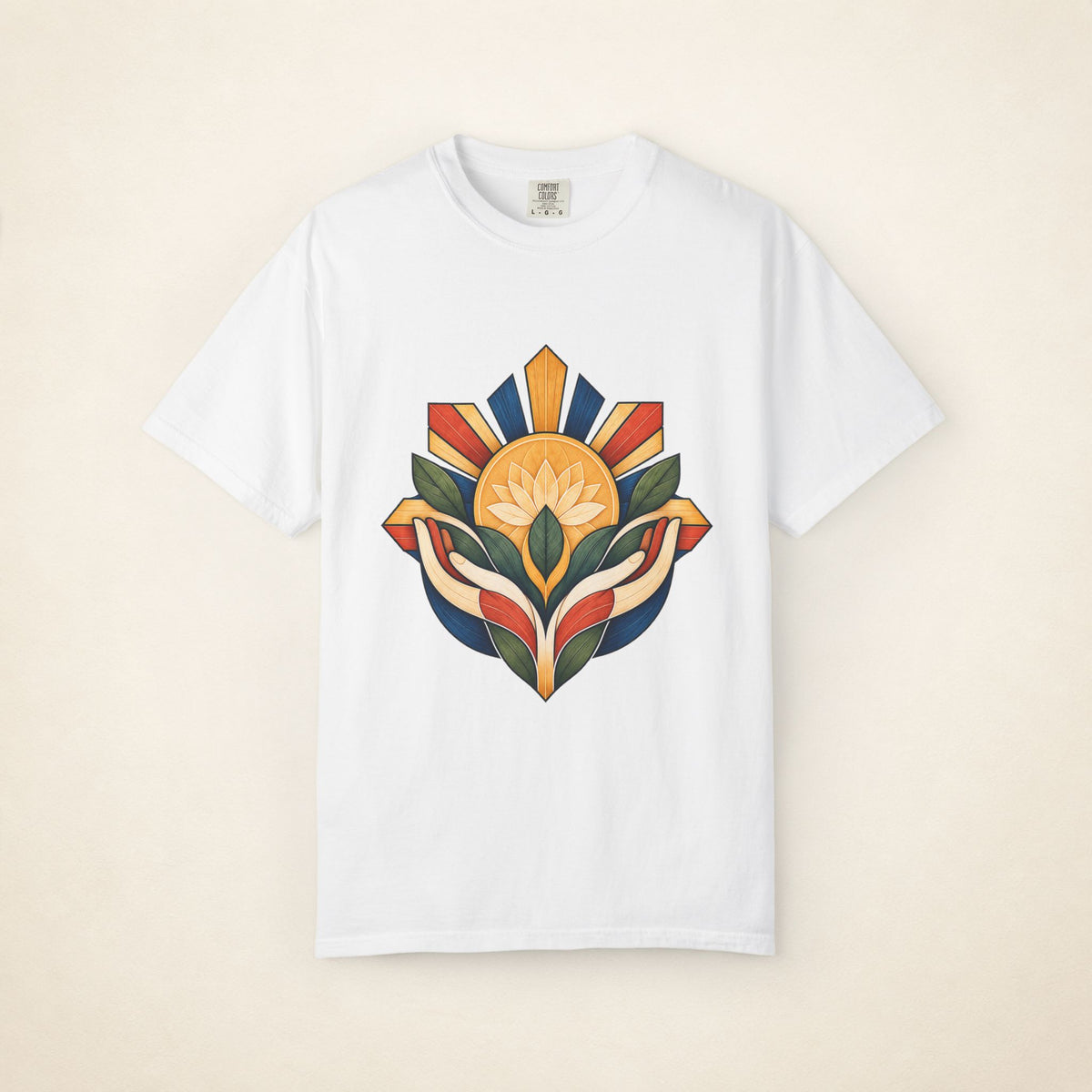 MadeInPinas ALALAY — Filipino Heritage Heavyweight Tee in White, front view