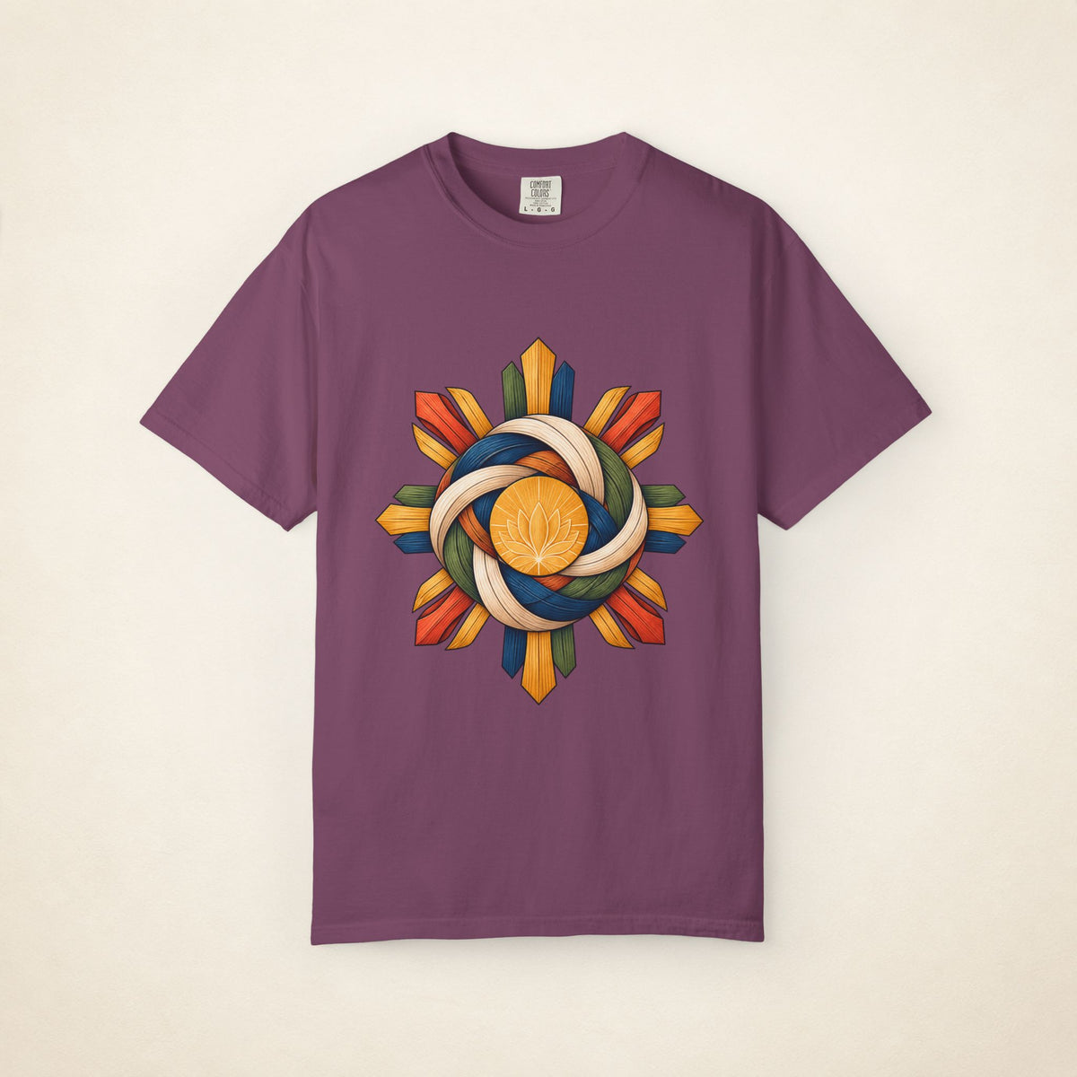 MadeInPinas HIBLA — Filipino Heritage Heavyweight Tee in Berry, front view