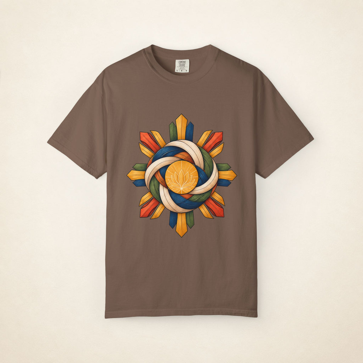 MadeInPinas HIBLA — Filipino Heritage Heavyweight Tee in Espresso, front view