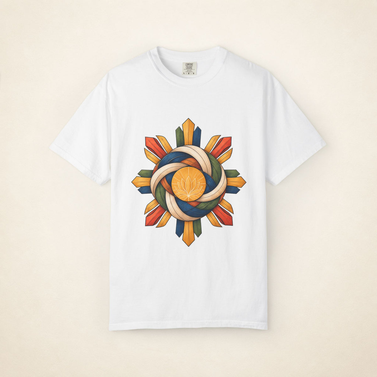 MadeInPinas HIBLA — Filipino Heritage Heavyweight Tee in White, front view