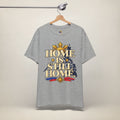 MadeInPinas Home Is Still Home Tee in Athletic Heather, hanging view 2