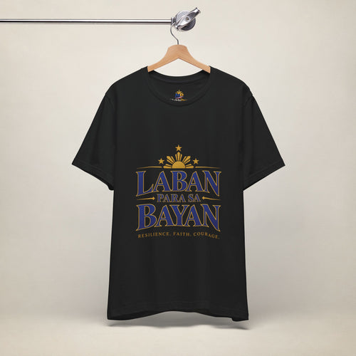 MadeInPinas Laban Para sa Bayan Tee in Black, hanging view 2