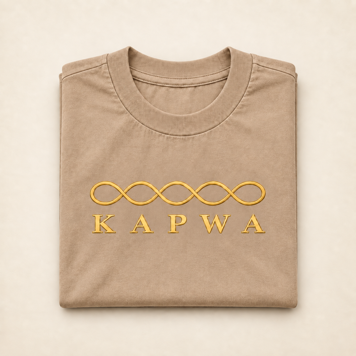 MadeInPinas KAPWA — Everyday Essentials Heavyweight Tee in Pigment French Oak, folded view