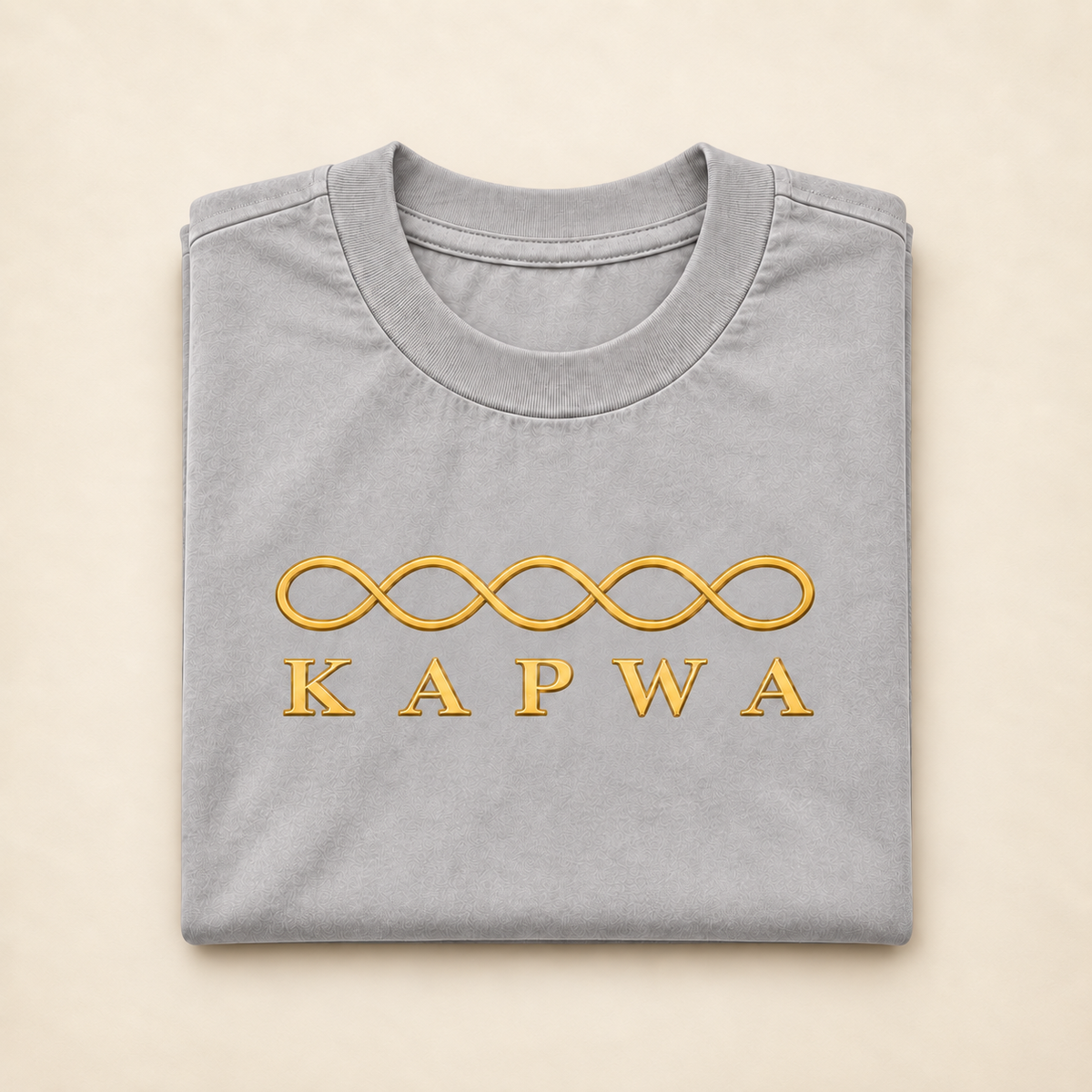 MadeInPinas KAPWA — Everyday Essentials Heavyweight Tee in Pigment Lunar Rock, folded view