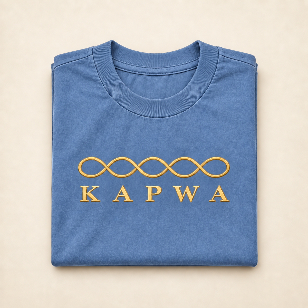MadeInPinas KAPWA — Everyday Essentials Heavyweight Tee in Pigment Pebble Blue, folded view
