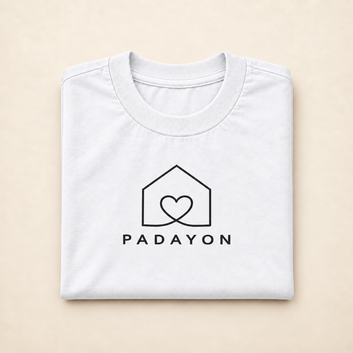 MadeInPinas PADAYON — Everyday Essentials Heavyweight Tee in White, folded view