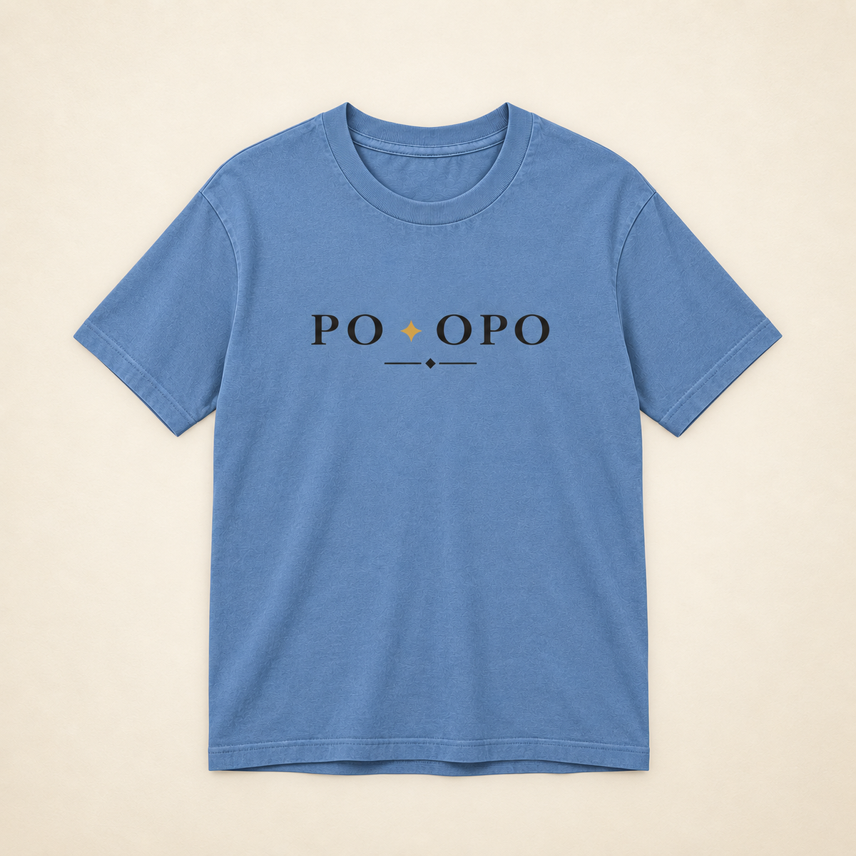 MadeInPinas PO & OPO Heavyweight Tee in Pigment Pebble Blue, front view