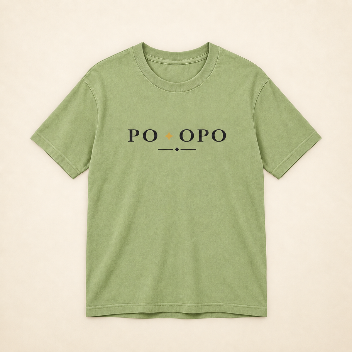 MadeInPinas PO & OPO Heavyweight Tee in Pigment Pistachio, front view