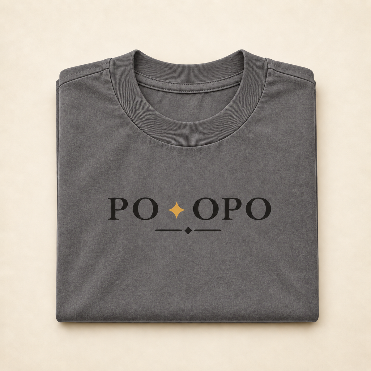 MadeInPinas PO & OPO Heavyweight Tee in Pigment Tornado, folded view