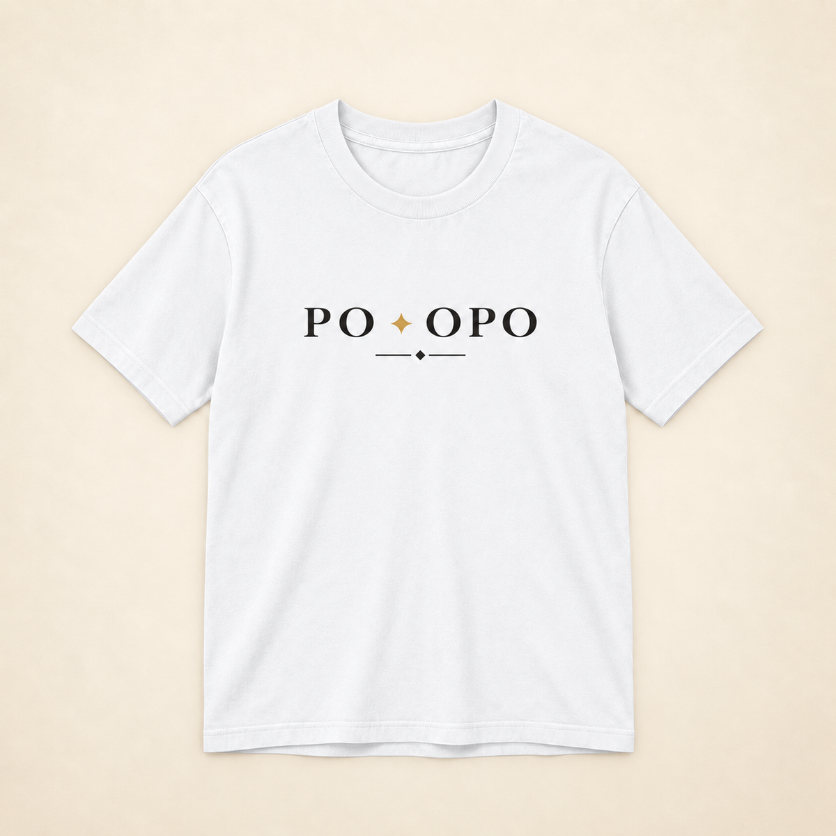 MadeInPinas PO & OPO Heavyweight Tee in White, front view