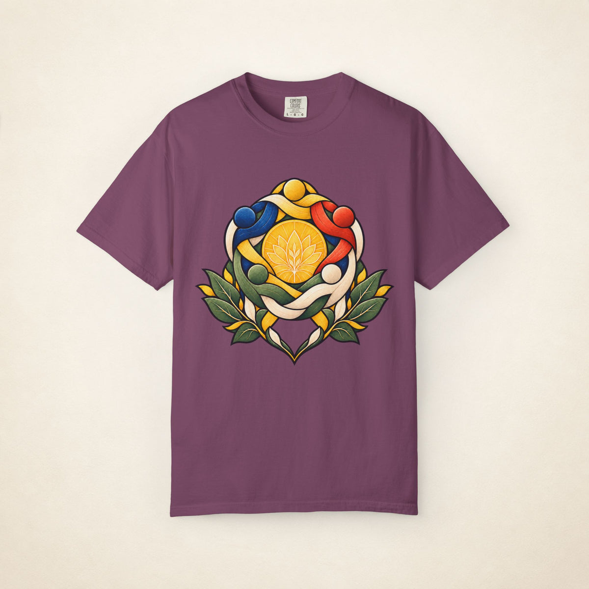 MadeInPinas SAMA-SAMA — Filipino Heritage Heavyweight Tee in Berry, front view