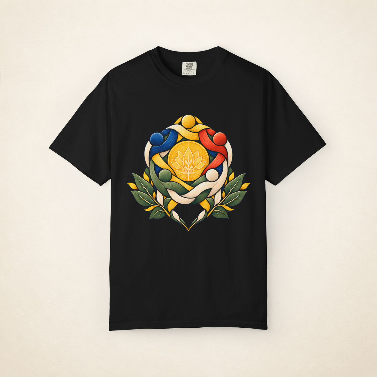 MadeInPinas SAMA-SAMA — Filipino Heritage Heavyweight Tee in Black, front view
