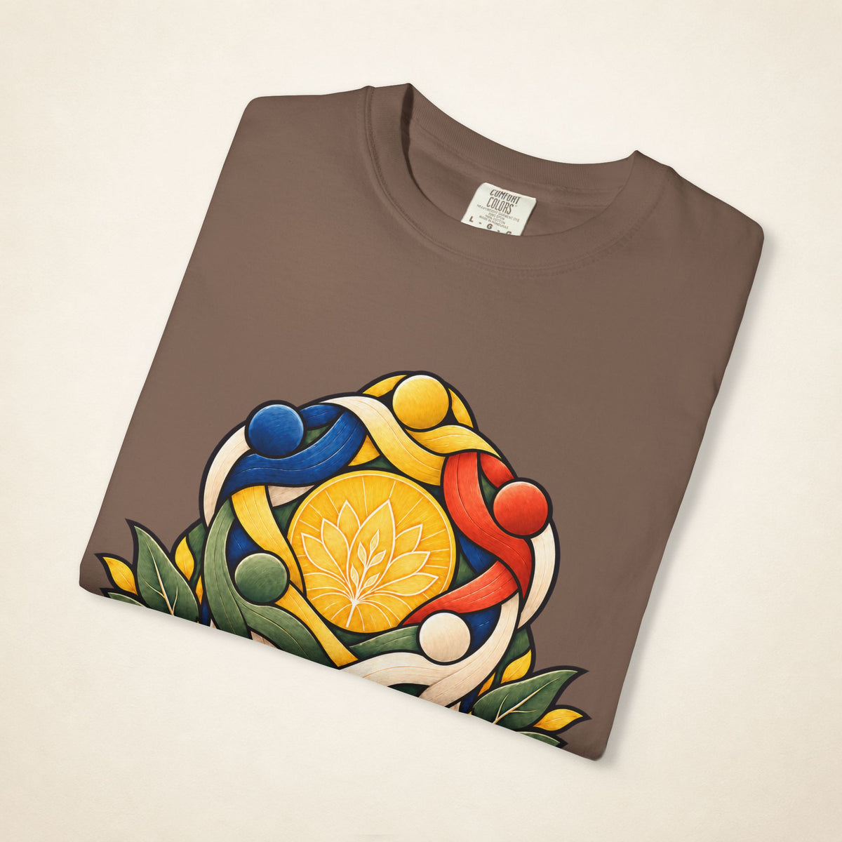 MadeInPinas SAMA-SAMA — Filipino Heritage Heavyweight Tee in Espresso, folded view