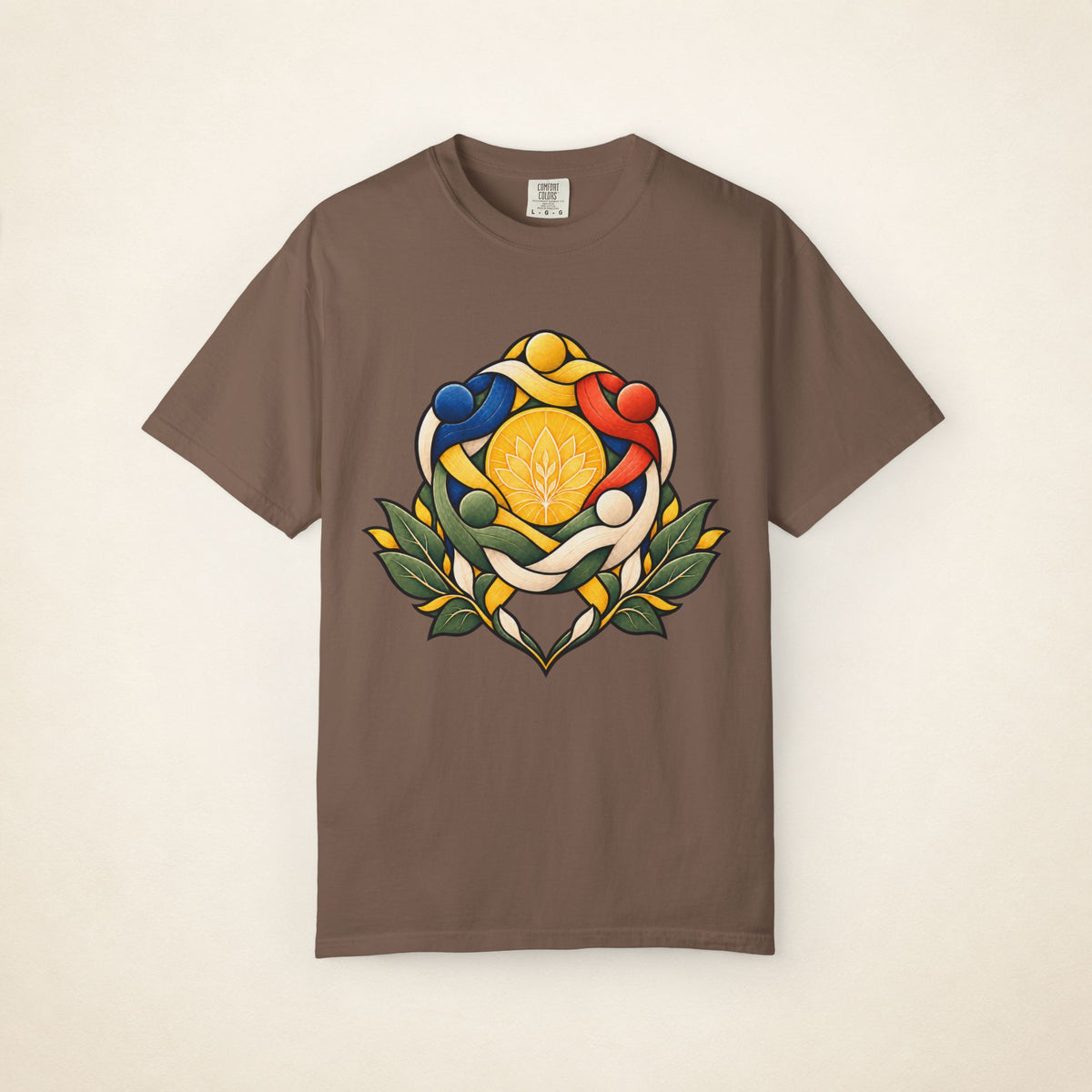 MadeInPinas SAMA-SAMA — Filipino Heritage Heavyweight Tee in Espresso, front view