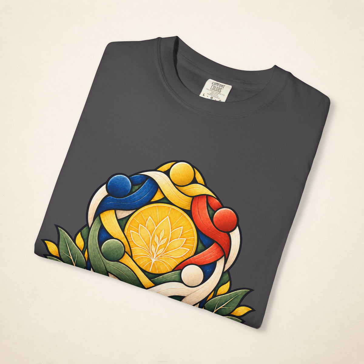 MadeInPinas SAMA-SAMA — Filipino Heritage Heavyweight Tee in Graphite, folded view