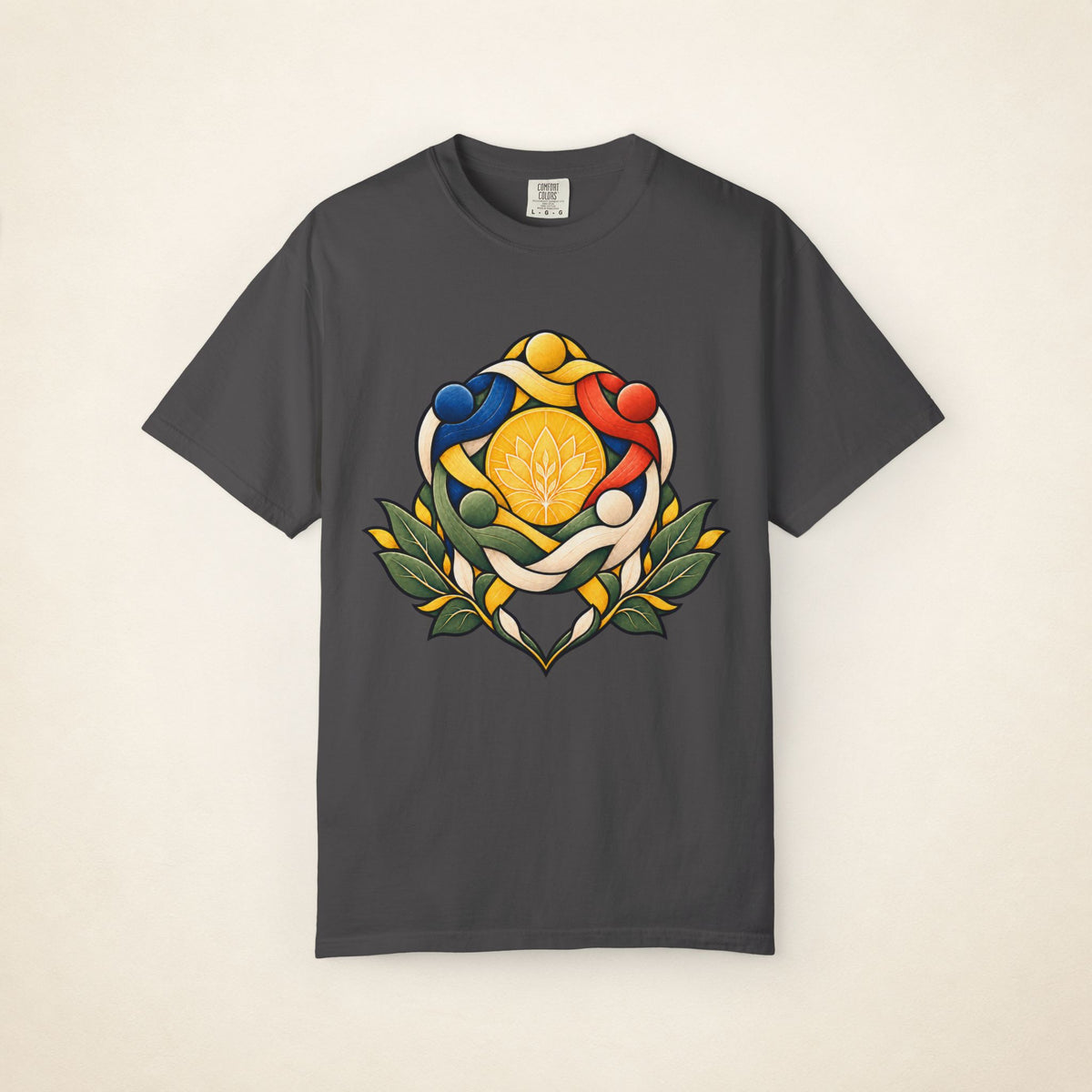 MadeInPinas SAMA-SAMA — Filipino Heritage Heavyweight Tee in Graphite, front view