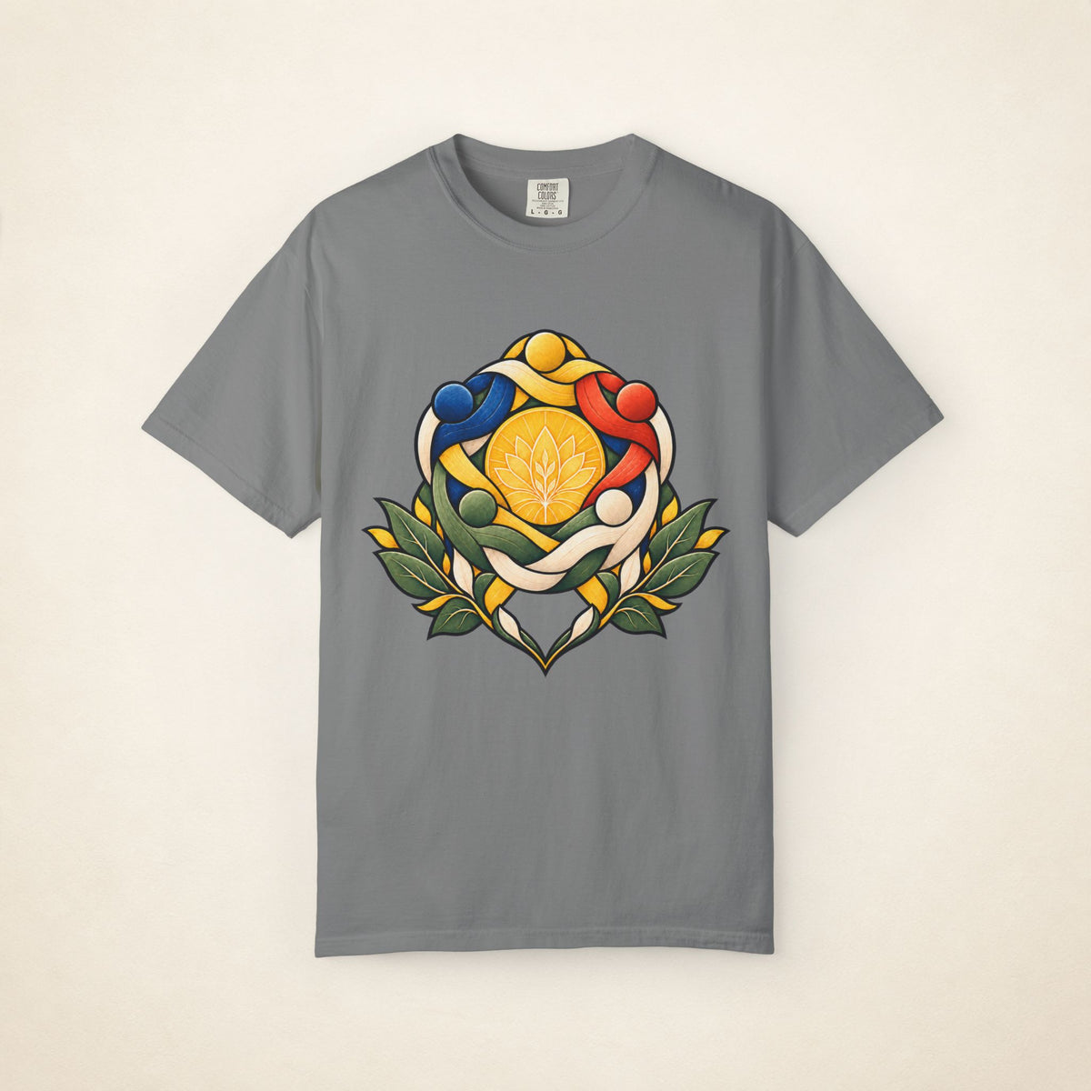 MadeInPinas SAMA-SAMA — Filipino Heritage Heavyweight Tee in Grey, front view
