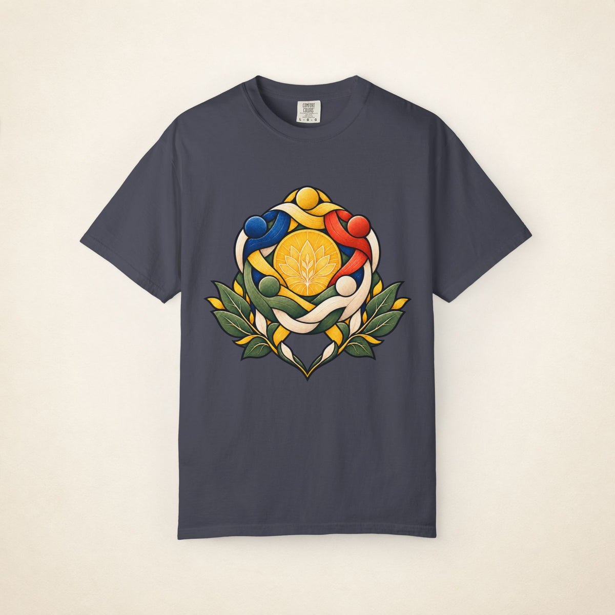 MadeInPinas SAMA-SAMA — Filipino Heritage Heavyweight Tee in Navy, front view