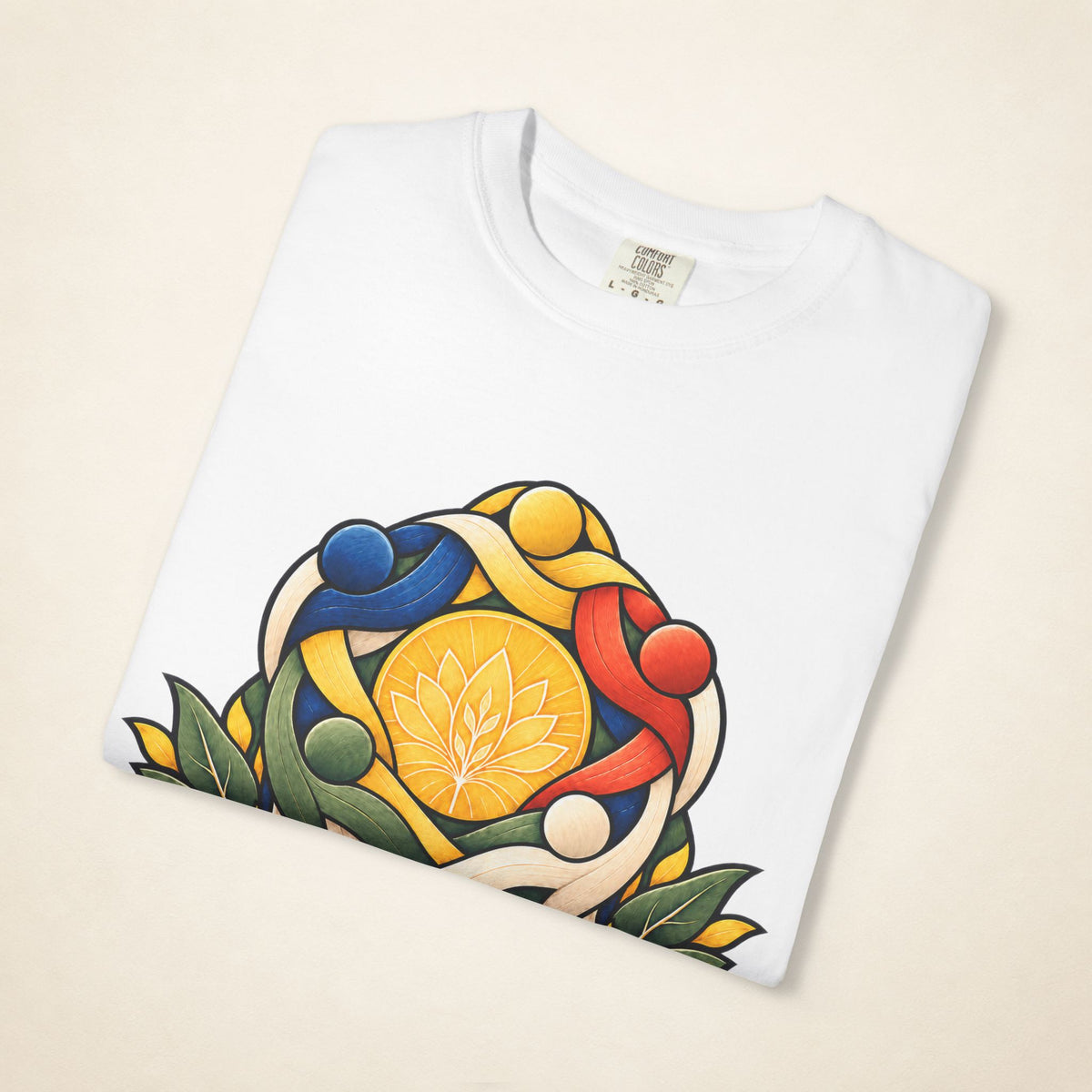 MadeInPinas SAMA-SAMA — Filipino Heritage Heavyweight Tee in White, folded view