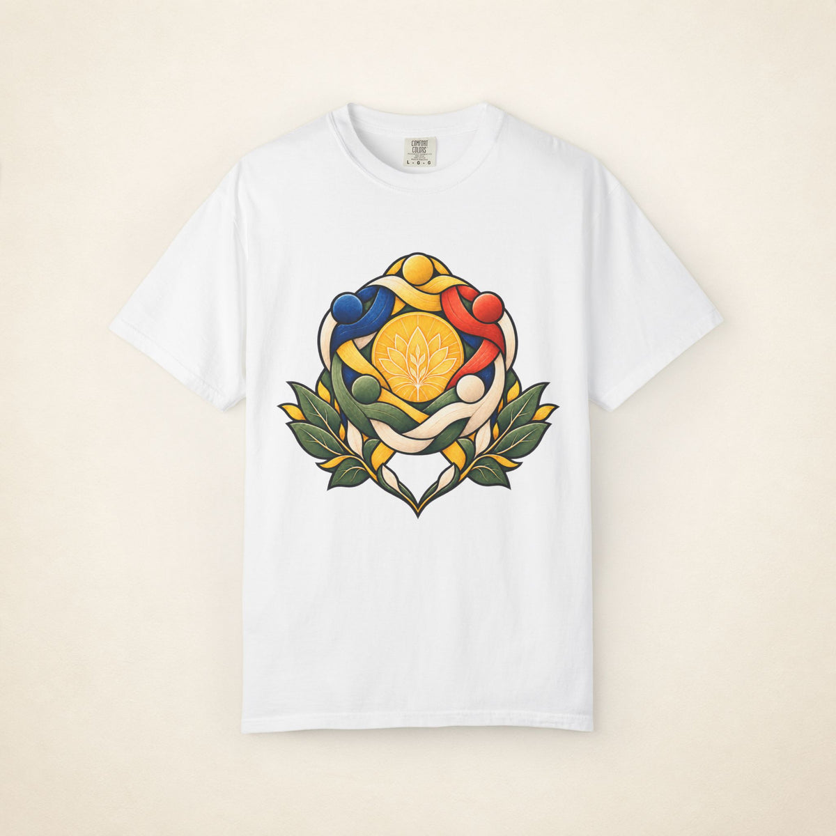 MadeInPinas SAMA-SAMA — Filipino Heritage Heavyweight Tee in White, front view