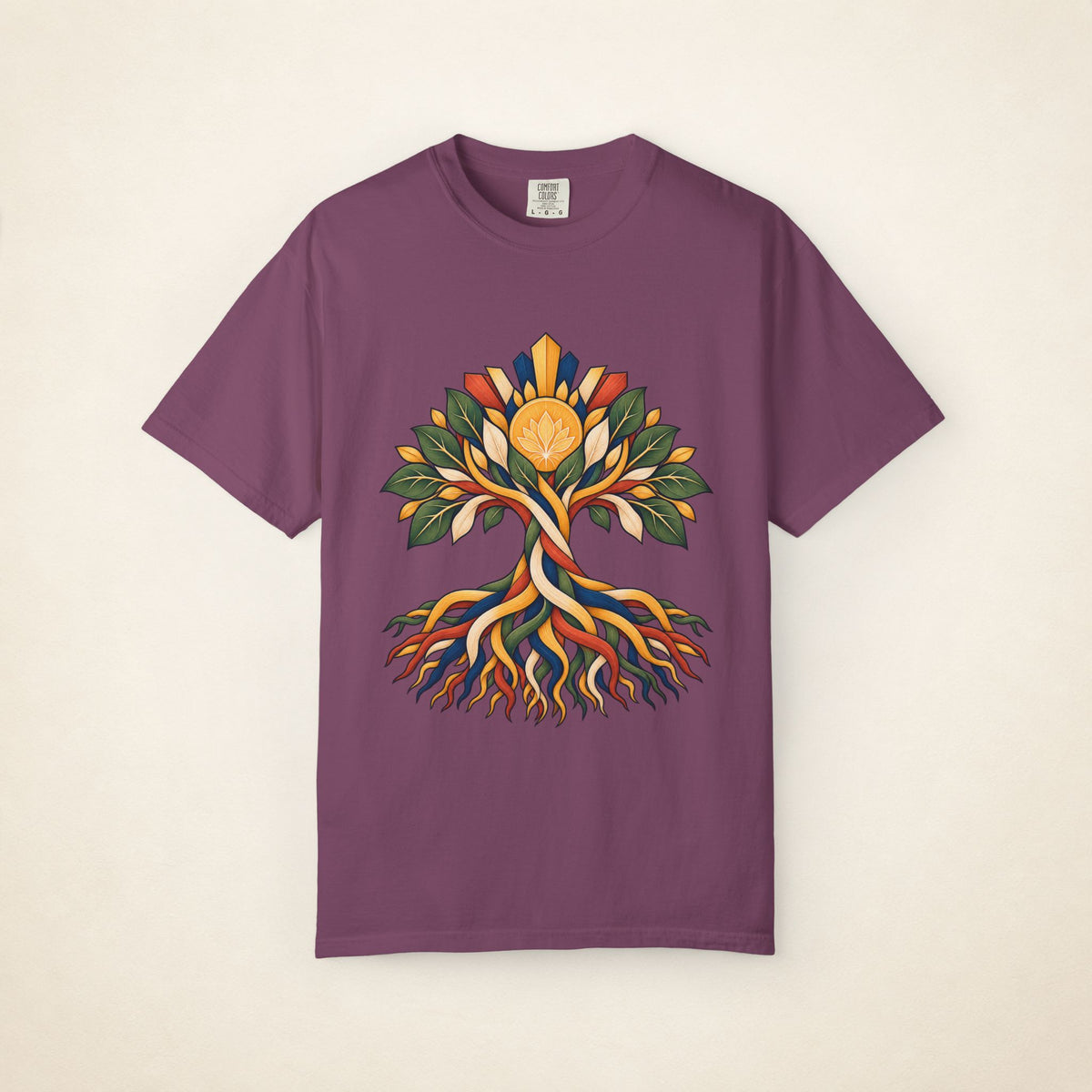 MadeInPinas UGAT — Filipino Heritage Heavyweight Tee in Berry, front view