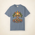 MadeInPinas UGAT — Filipino Heritage Heavyweight Tee in Blue Jean, front view