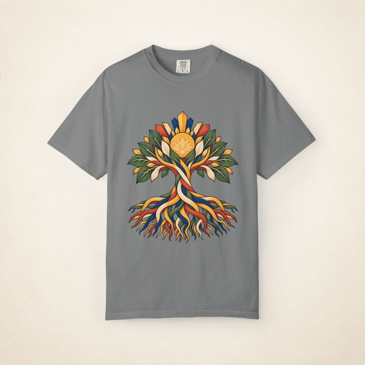 MadeInPinas UGAT — Filipino Heritage Heavyweight Tee in Grey, front view