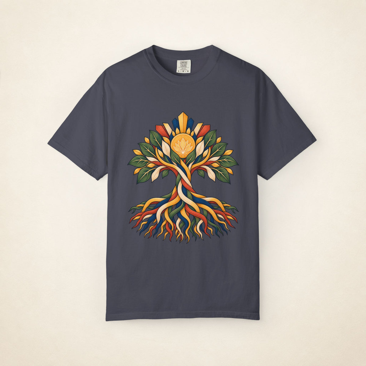 MadeInPinas UGAT — Filipino Heritage Heavyweight Tee in Navy, front view