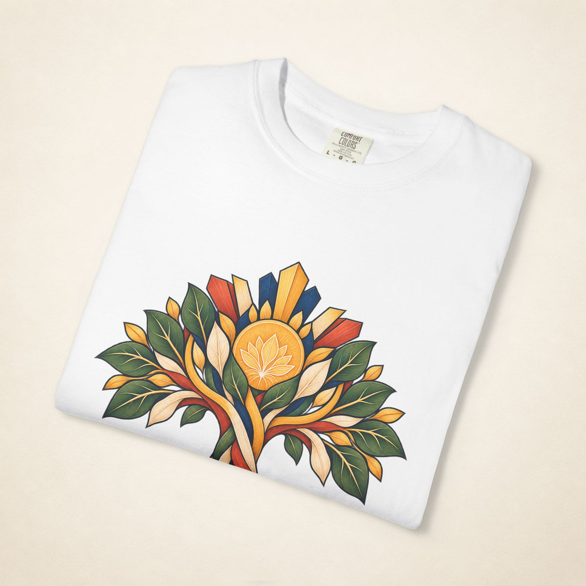 MadeInPinas UGAT — Filipino Heritage Heavyweight Tee in White, folded view